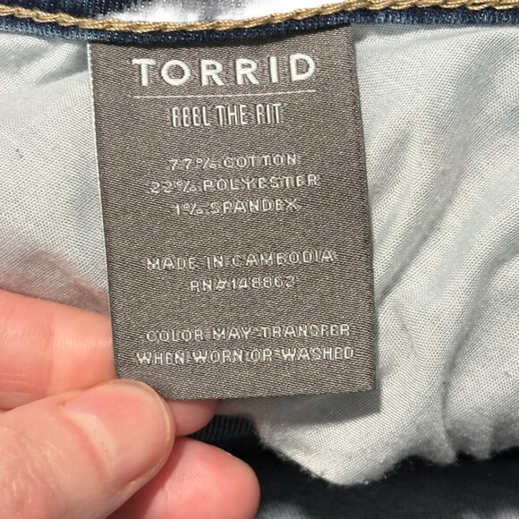 Torrid Luxe Slim Medium Rise Bootcut Jeans Women's Size 12 Regular - Picture 6 of 7